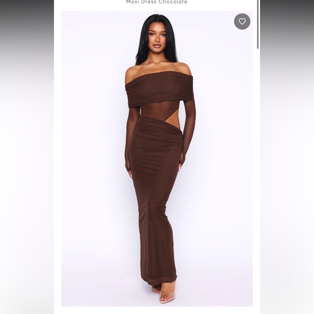 White Fox Boutique Chocolate Maxi Dress